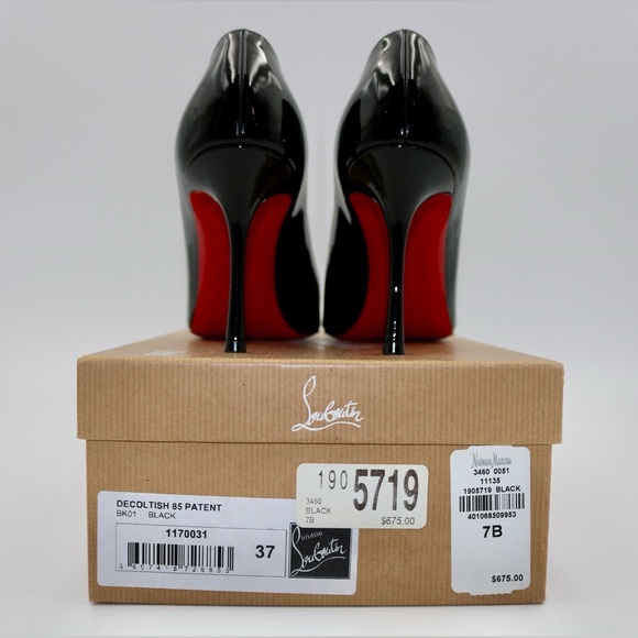 Christian Louboutin Decoltish 85 Patent Leather Heels Size 7 - Picture 5 of 11
